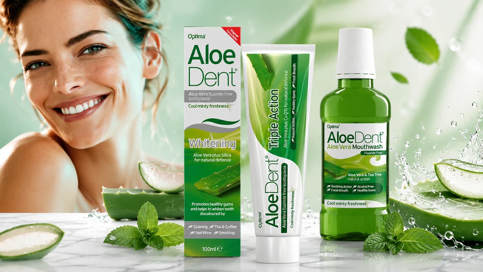 AloeDent — Aloe Vera diş macunu ve ağız bakım suyu ürünleri